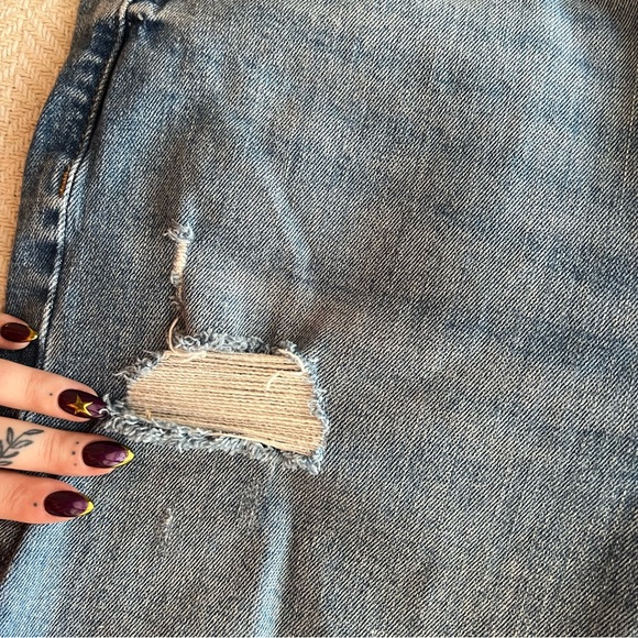 Old Navy High-Waisted OG Straight Loose Ripped Jeans Size 16 - Picture 8 of 12